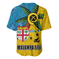 Malampa Fiji Day Baseball Jersey Tapa and Melanesian Patterns with Coat of Arms LT03 - Polynesian Pride