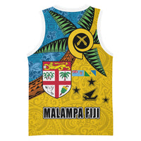 Malampa Fiji Day Basketball Jersey Tapa and Melanesian Patterns with Coat of Arms LT03 - Polynesian Pride