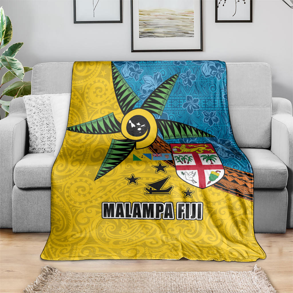 Malampa Fiji Day Blanket Tapa and Melanesian Patterns with Coat of Arms LT03 - Polynesian Pride
