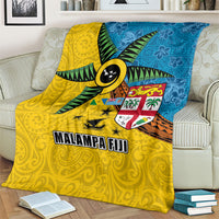 Malampa Fiji Day Blanket Tapa and Melanesian Patterns with Coat of Arms LT03 - Polynesian Pride