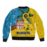 Malampa Fiji Day Bomber Jacket Tapa and Melanesian Patterns with Coat of Arms LT03 - Polynesian Pride