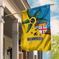 Malampa Fiji Day Garden Flag Tapa and Melanesian Patterns with Coat of Arms LT03 House Flag Multicolor - Polynesian Pride