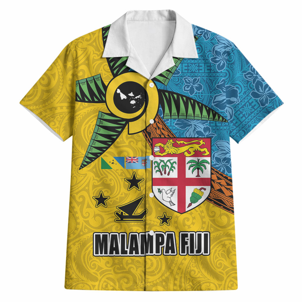 Malampa Fiji Day Hawaiian Shirt Tapa and Melanesian Patterns with Coat of Arms LT03 Multicolor - Polynesian Pride