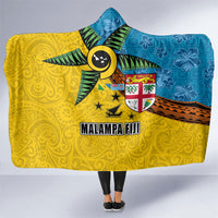 Malampa Fiji Day Hooded Blanket Tapa and Melanesian Patterns with Coat of Arms LT03 One Size Multicolor - Polynesian Pride
