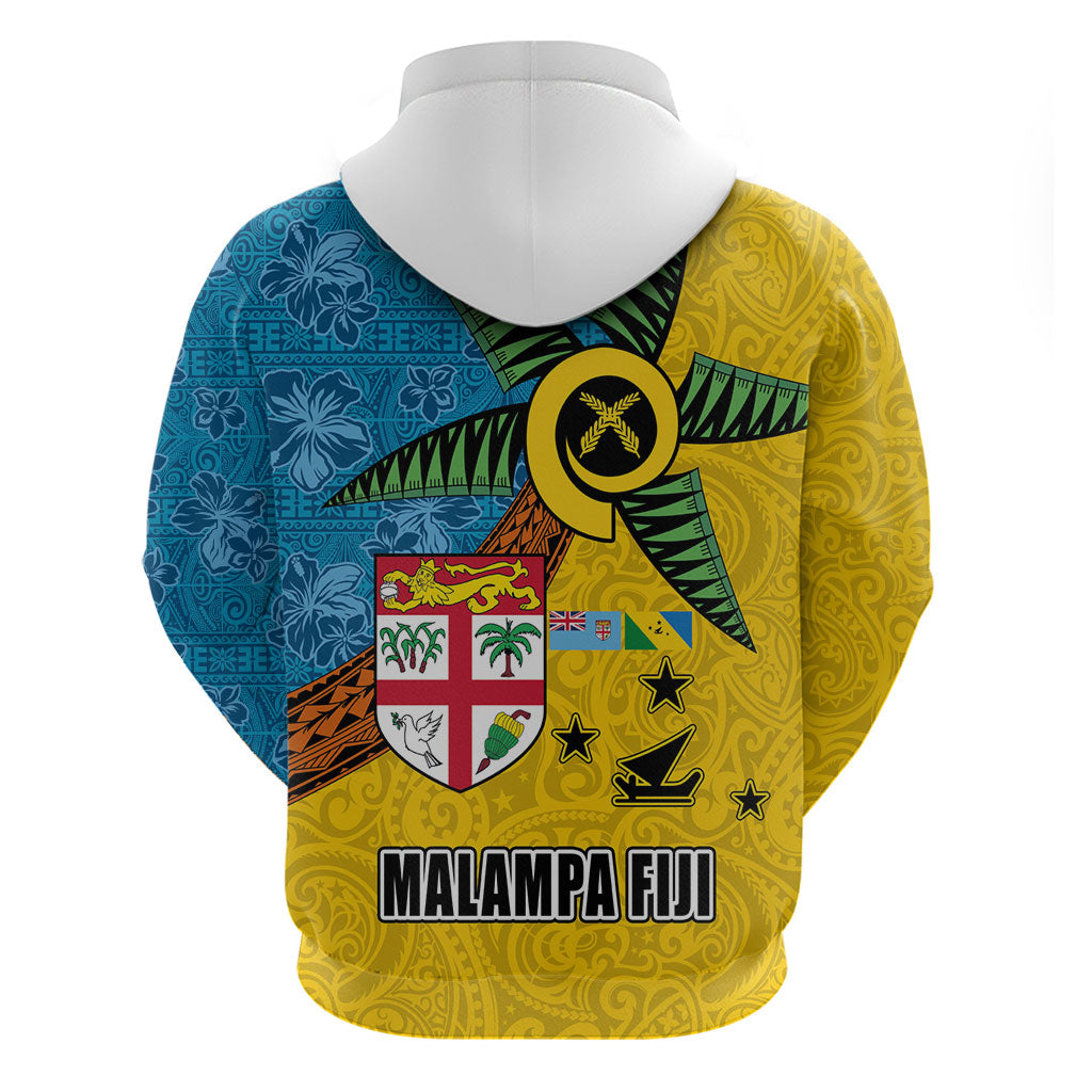 Malampa Fiji Day Hoodie Tapa and Melanesian Patterns with Coat of Arms LT03 - Polynesian Pride