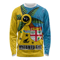 Malampa Fiji Day Long Sleeve Shirt Tapa and Melanesian Patterns with Coat of Arms LT03 Unisex Multicolor - Polynesian Pride