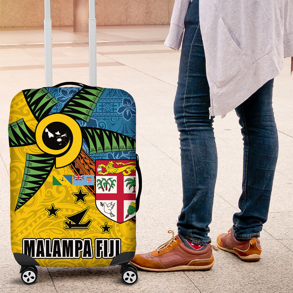 Malampa Fiji Day Luggage Cover Tapa and Melanesian Patterns with Coat of Arms LT03 Multicolor - Polynesian Pride