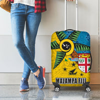 Malampa Fiji Day Luggage Cover Tapa and Melanesian Patterns with Coat of Arms LT03 - Polynesian Pride