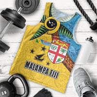 Malampa Fiji Day Men Tank Top Tapa and Melanesian Patterns with Coat of Arms LT03 - Polynesian Pride