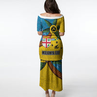 Malampa Fiji Day Puletasi Tapa and Melanesian Patterns with Coat of Arms LT03 - Polynesian Pride