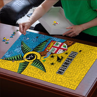 Malampa Fiji Day Puzzle Tapa and Melanesian Patterns with Coat of Arms LT03 - Polynesian Pride