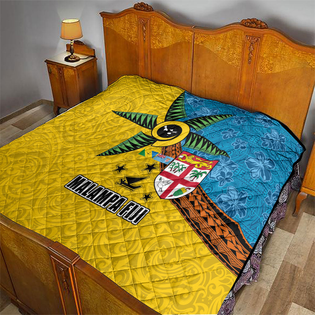 Malampa Fiji Day Quilt Tapa and Melanesian Patterns with Coat of Arms LT03 - Polynesian Pride