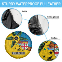 Malampa Fiji Day Spare Tire Cover Tapa and Melanesian Patterns with Coat of Arms LT03 - Polynesian Pride