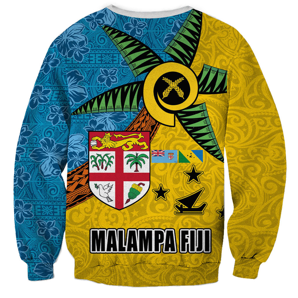 Malampa Fiji Day Sweatshirt Tapa and Melanesian Patterns with Coat of Arms LT03 - Polynesian Pride