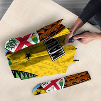 Malampa Fiji Day Umbrella Tapa and Melanesian Patterns with Coat of Arms LT03 - Polynesian Pride