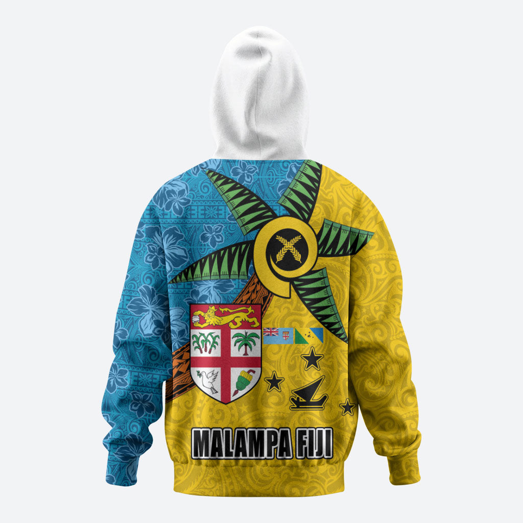 Malampa Fiji Day Zip Hoodie Tapa and Melanesian Patterns with Coat of Arms LT03 - Polynesian Pride