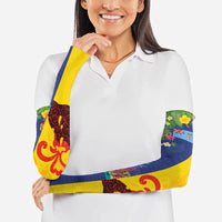Malampa Fiji Day Arm Sleeves Volcano and Coral Reef with Culture Patterns Split Style LT03 - Polynesian Pride