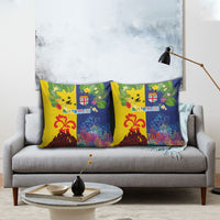 Malampa Fiji Day Pillow Cover Volcano and Coral Reef with Culture Patterns Split Style LT03 - Polynesian Pride