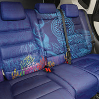 Fijian Tribal Manta Ray Back Car Seat Cover Masi Motif with Coral Reef Ocean Vibe LT03 - Polynesian Pride