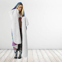 Fijian Tribal Manta Ray Hooded Blanket Masi Motif with Coral Reef Ocean Vibe LT03 - Polynesian Pride