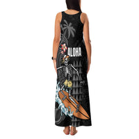 Hawaiian Halloween Skeleton Surfing Family Matching Tank Maxi Dress and Hawaiian Shirt Polynesian Tribal Tattoo and Hawaiian Pattern LT03 - Polynesian Pride