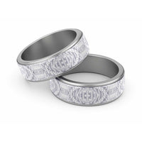 Traditional Samoa Maori Ornament Style White Color Classic Ring LT03 Sliver White - Polynesian Pride