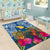Hawaii Lanai Island Area Rug Hibiscus Turle and Map with Polynesian Spiral LT03 - Polynesian Pride
