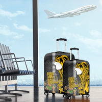 Custom Hawaii Lanai Island Luggage Cover Hawaiian Warrior and Kakau Symbols Abstract Tattoo LT03 - Polynesian Pride