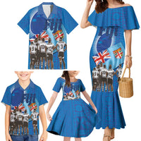 Fiji Rugby Sevens Family Matching Mermaid Dress and Hawaiian Shirt Commemorate Gold Medal - Rio de Janeiro 2016 LT03 - Polynesian Pride