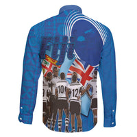 Fiji Rugby Sevens Family Matching Off The Shoulder Long Sleeve Dress and Hawaiian Shirt Commemorate Gold Medal - Rio de Janeiro 2016 LT03 - Polynesian Pride