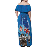 Fiji Rugby Sevens Family Matching Off Shoulder Maxi Dress and Hawaiian Shirt Commemorate Gold Medal - Rio de Janeiro 2016 LT03 - Polynesian Pride