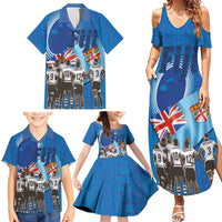 Fiji Rugby Sevens Family Matching Summer Maxi Dress and Hawaiian Shirt Commemorate Gold Medal - Rio de Janeiro 2016 LT03 - Polynesian Pride