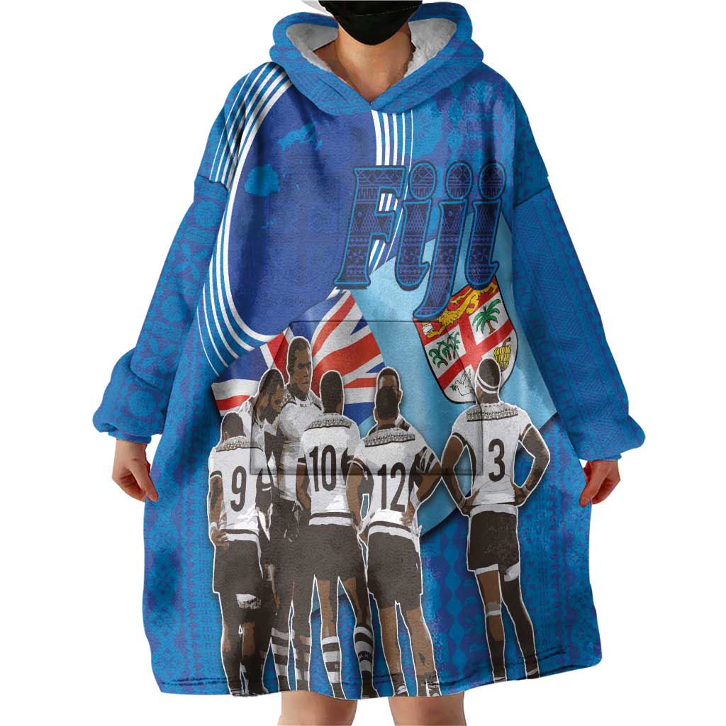 Fiji Rugby Sevens Wearable Blanket Hoodie Commemorate Gold Medal - Rio de Janeiro 2016