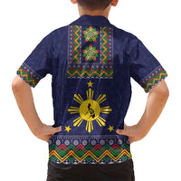 Philippines Merry Christmas Family Matching Off Shoulder Maxi Dress and Hawaiian Shirt Maligayang Pasko with Parol and Xmas Pattern Barong Style LT03 - Polynesian Pride