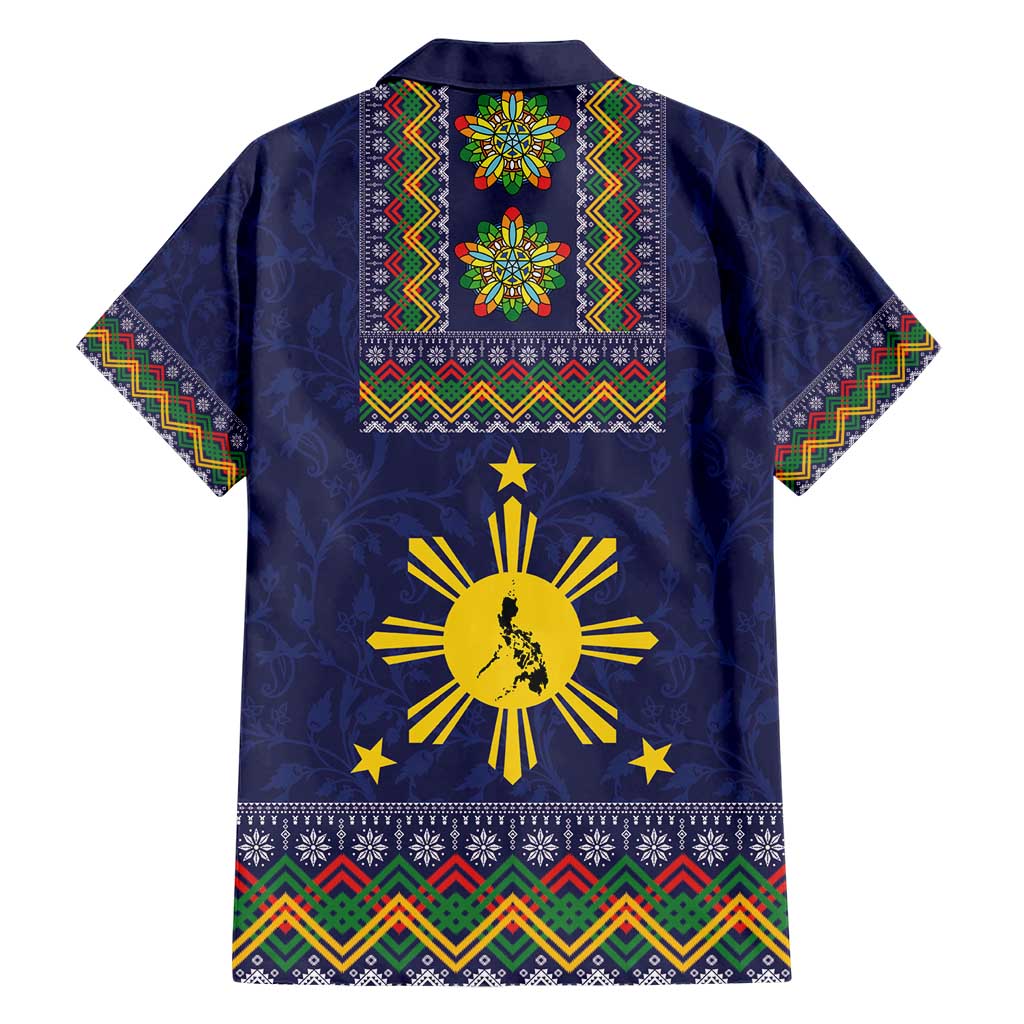 Philippines Merry Christmas Family Matching Short Sleeve Bodycon Dress and Hawaiian Shirt Maligayang Pasko with Parol and Xmas Pattern Barong Style LT03 - Polynesian Pride