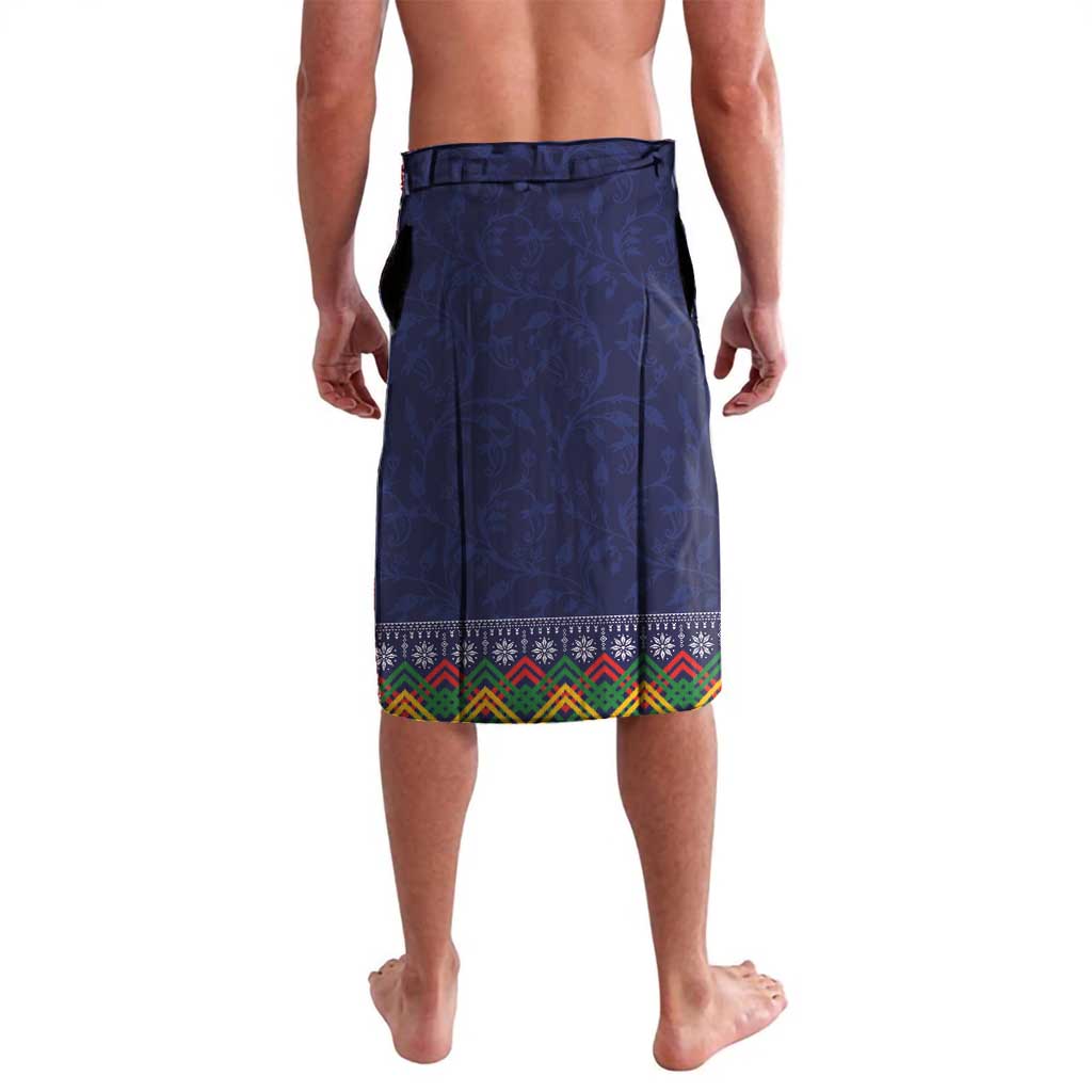 Philippines Merry Christmas Lavalava Maligayang Pasko with Parol and Xmas Pattern Barong Style