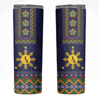 Philippines Merry Christmas Skinny Tumbler Maligayang Pasko with Parol and Xmas Pattern Barong Style