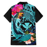 Hawaii Family Matching Summer Maxi Dress and Hawaiian Shirt Whale Mix Hibiscus and Kanaka Maoli LT03 - Polynesian Pride