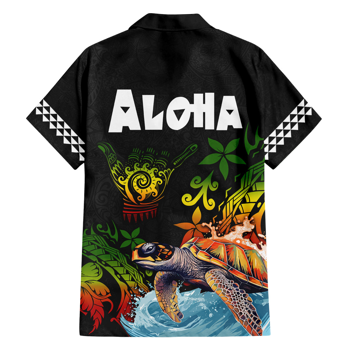 Hawaii Lei Day Family Matching Off The Shoulder Long Sleeve Dress and Hawaiian Shirt Hibiscus Wreath and Polynesian Pattern