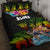 Hawaii Lei Day Quilt Bed Set Hibiscus Wreath and Polynesian Pattern
