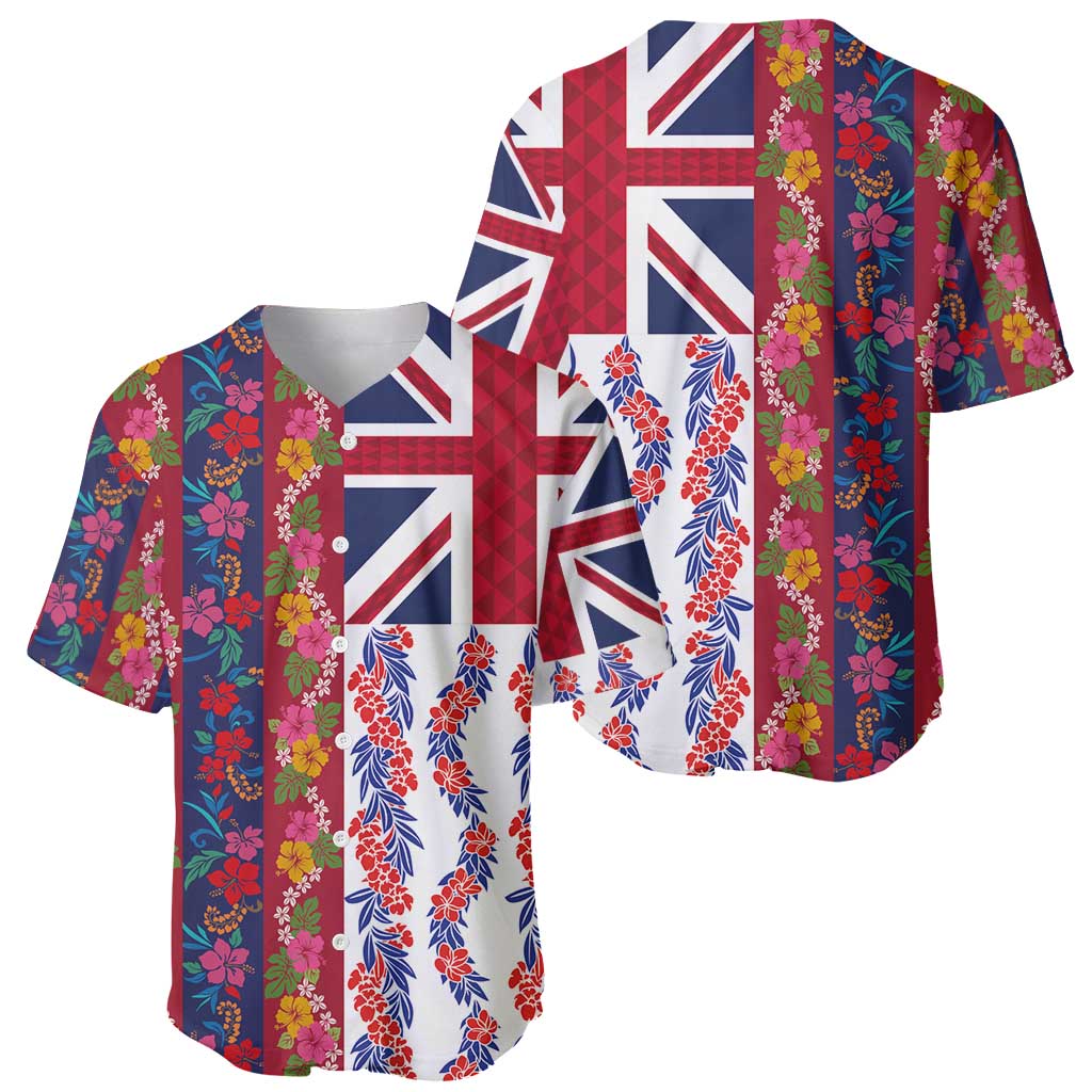 Hawaiian Lei Baseball Jersey National Flag Striped Style