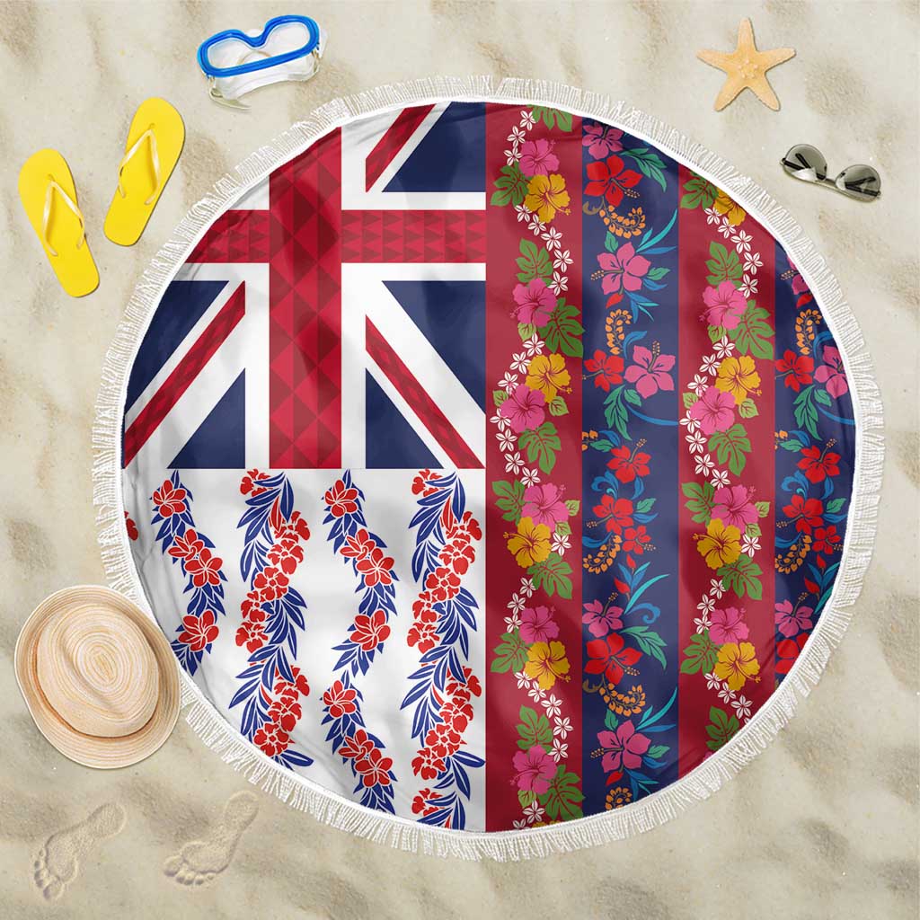 Hawaiian Lei Beach Blanket National Flag Striped Style