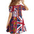 Hawaiian Lei Family Matching Short Sleeve Bodycon Dress and Hawaiian Shirt National Flag Striped Style
