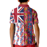 Hawaiian Lei Kid Polo Shirt National Flag Striped Style