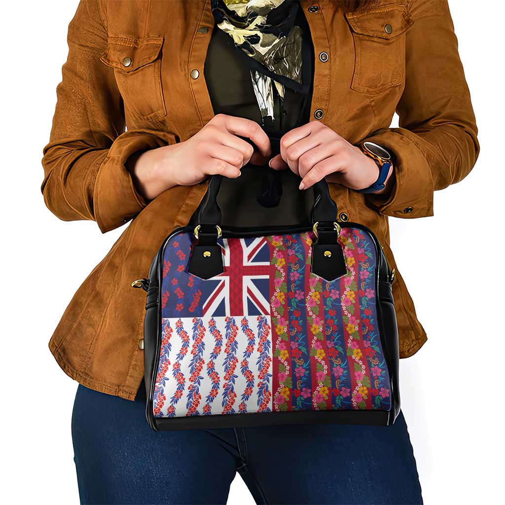 Hawaiian Lei Shoulder Handbag National Flag Striped Style