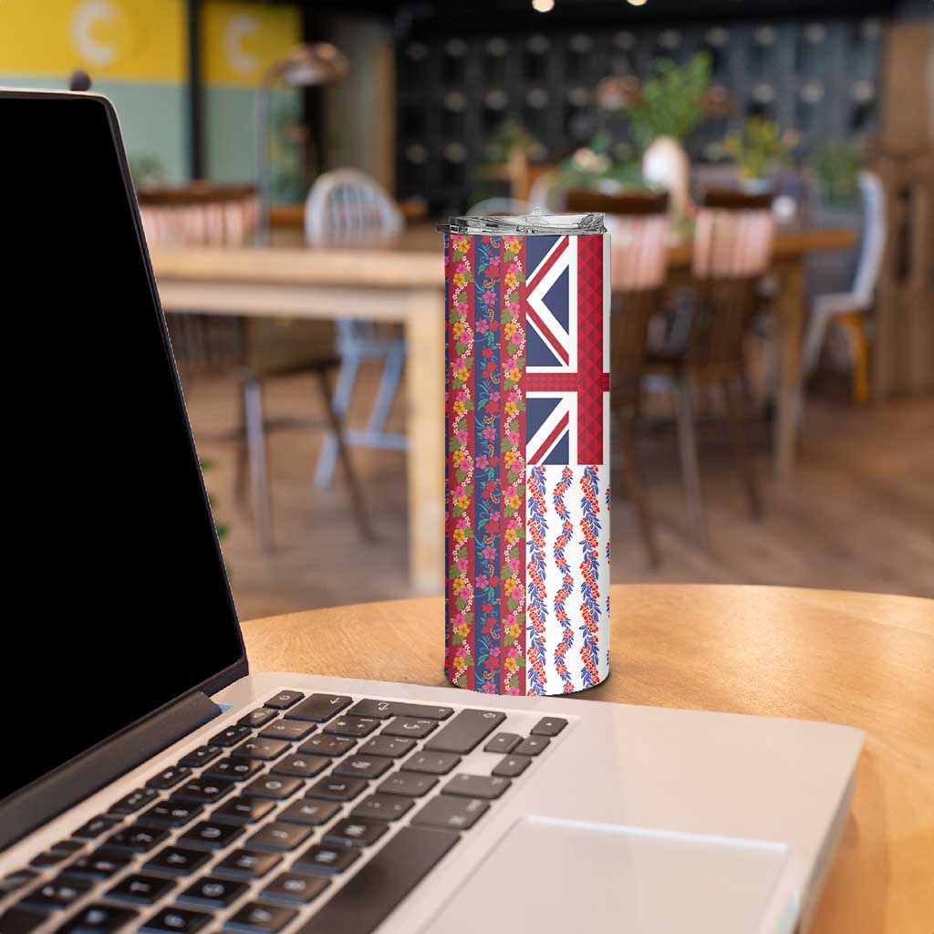 Hawaiian Lei Skinny Tumbler National Flag Striped Style