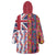 Hawaiian Lei Wearable Blanket Hoodie National Flag Striped Style