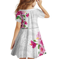 Hawaiian Hibiscus and Art Polynesian Tattoo Family Matching Mermaid Dress and Hawaiian Shirt White Color LT03 - Polynesian Pride