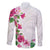 Hawaiian Hibiscus and Art Polynesian Tattoo Family Matching Tank Maxi Dress and Hawaiian Shirt White Color