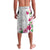 Hawaiian Hibiscus and Art Polynesian Tattoo Lavalava White Color